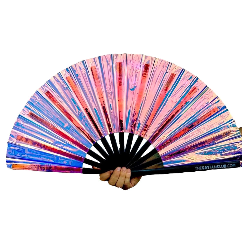 Iridescent Holographic Hand Fan -Hand Fan- Melted Glam LLC