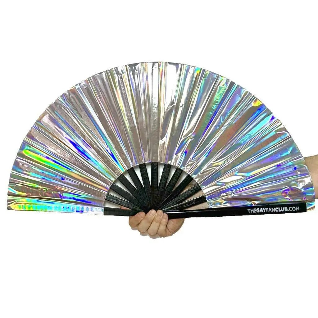Disco Ball Holographic Fan -Hand Fan- Melted Glam LLC