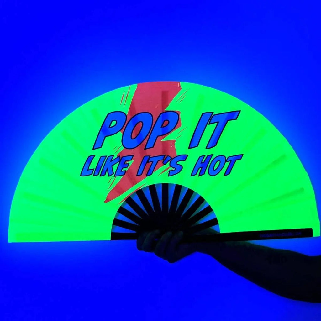 Poppers Fan (UV) -Hand Fan- Melted Glam LLC