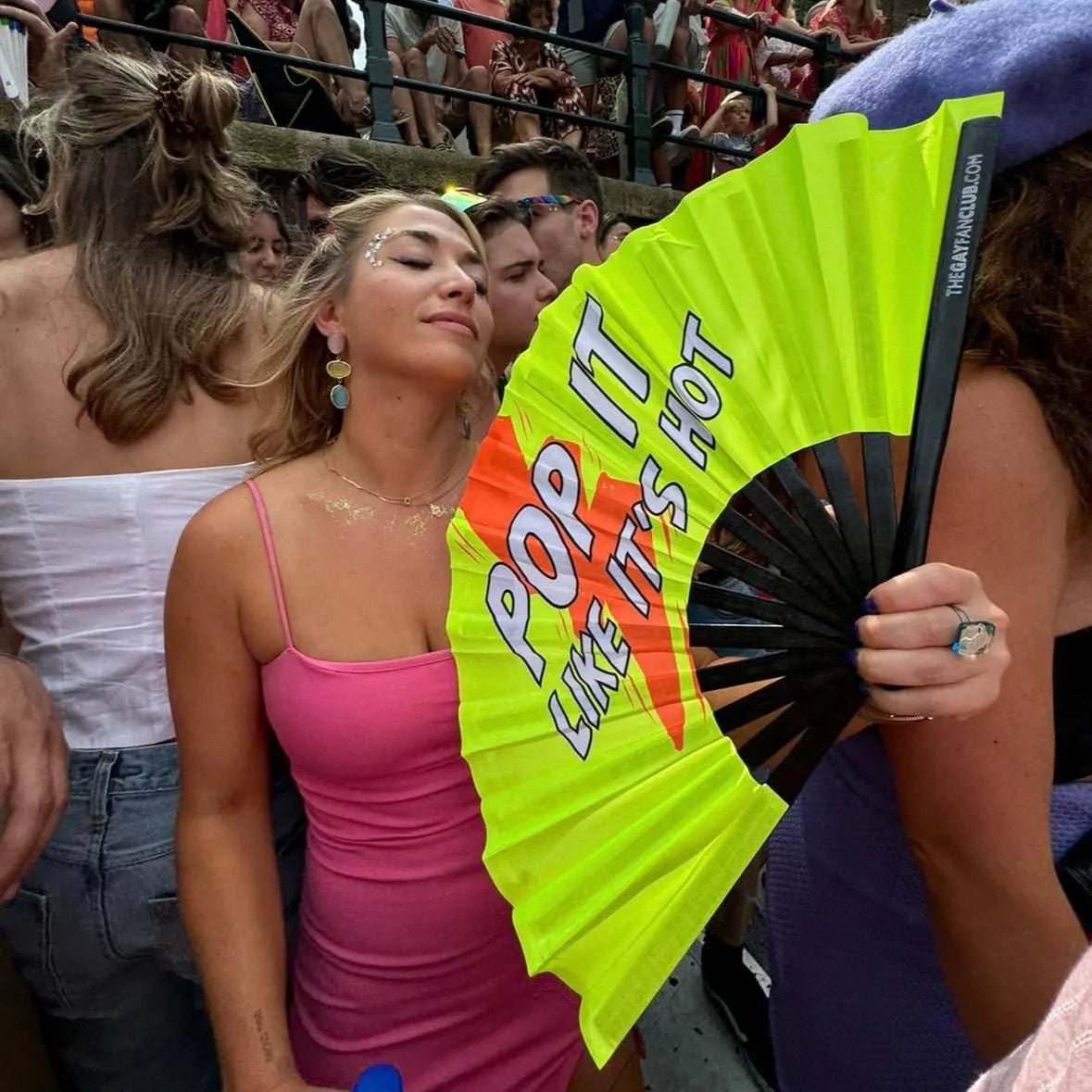Poppers Fan (UV) -Hand Fan- Melted Glam LLC