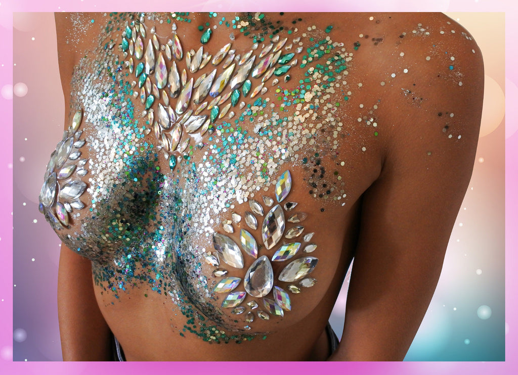 Iridescent Body Crystals -Pasties- Melted Glam LLC