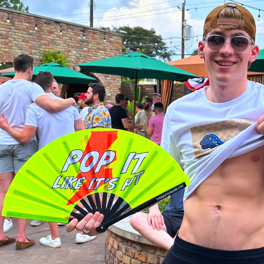 Poppers Fan (UV) -Hand Fan- Melted Glam LLC