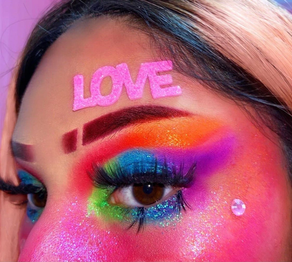 NEON LIGHTS (24PC) *BLACKLIGHT!* Pigment/Glitter Pallete! -Makeup Palette- Melted Glam LLC