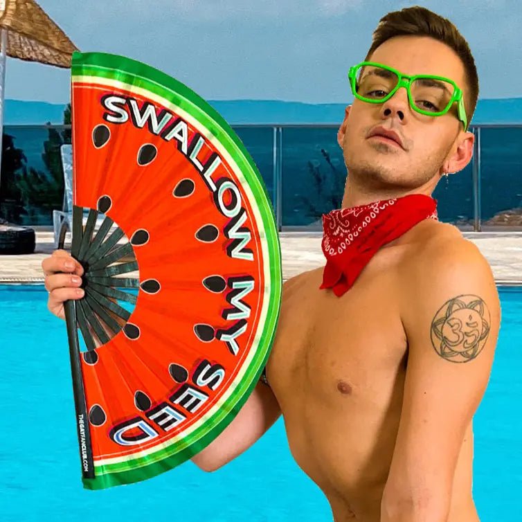 Watermelon Fan (UV) -Hand Fan- Melted Glam LLC