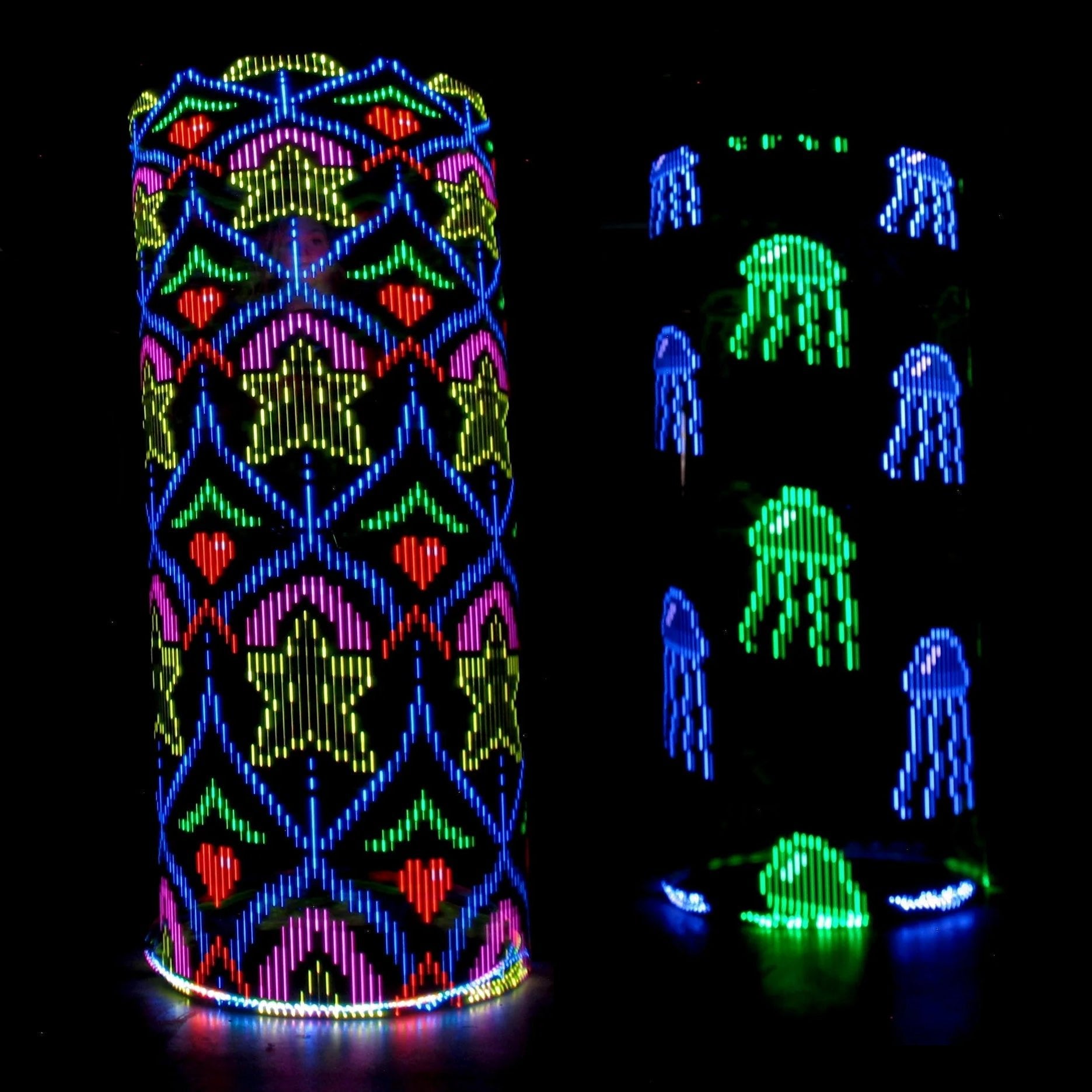 Ready to Ship Atomic V LED Hoops -LED Hoop- Melted Glam LLC
