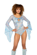 Fishnet/Mesh Sequin Flair Sleeve Top -Volume 11- Melted Glam LLC