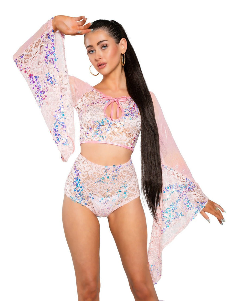 Sequin Lace High-Waist Short -Volume 11- Melted Glam LLC