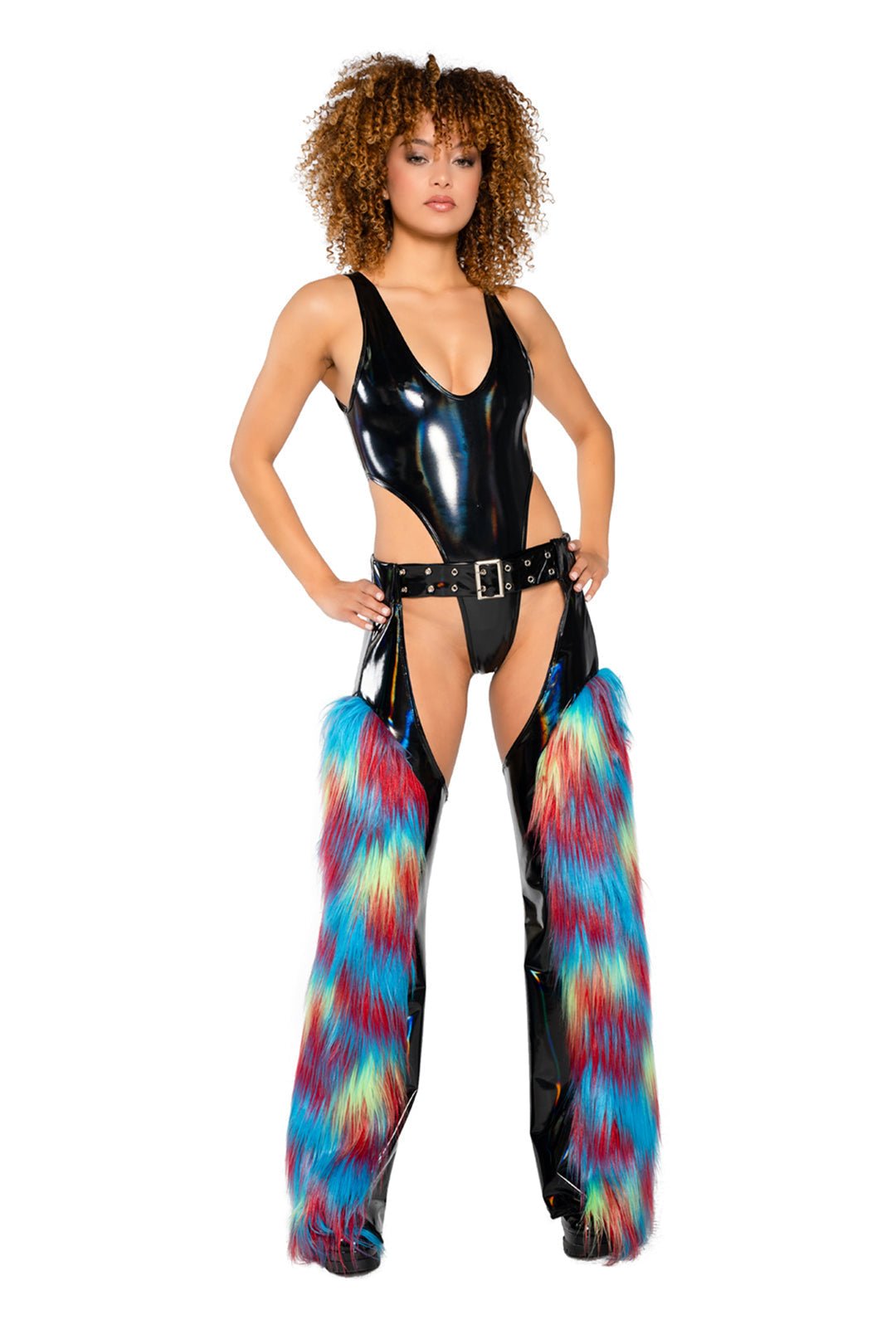 Holographic PVC Bodysuit -Volume 11- Melted Glam LLC