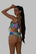 Reflective Lace-Up Mini Short -Volume 11- Melted Glam LLC