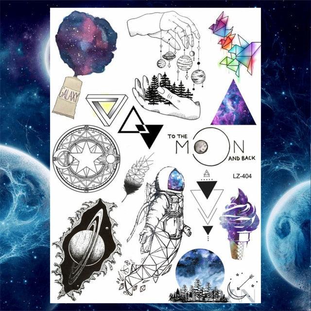 Luxury Colorful Flower Lavender Waterproof Temporary Tattoos Animals Arm Chest Tattoo Stickers Elegant Summer Style For Womens Mens -Temporary tattoos- Melted Glam LLC