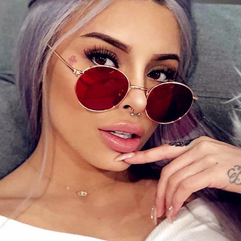 Metal Oval Sunglasses For Women New Designer Glasses For Women/Men Vintage Small Oval Sunglasses for Women Men Oval Sunglasses for Women Vintage Metal Frame Glasses Anti Reflective Retro Eyeglasses -Sunglasses- Melted Glam LLC
