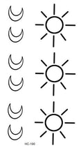 Modern Small Tattoo Sun Moon Heart Waterproof Temporary Tattoos High Quality Design For Womens -Temporary tattoos- Melted Glam LLC