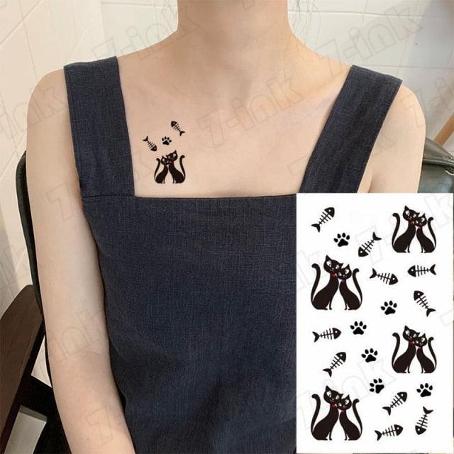 Modern Small Tattoo Sun Moon Heart Waterproof Temporary Tattoos High Quality Design For Womens -Temporary tattoos- Melted Glam LLC