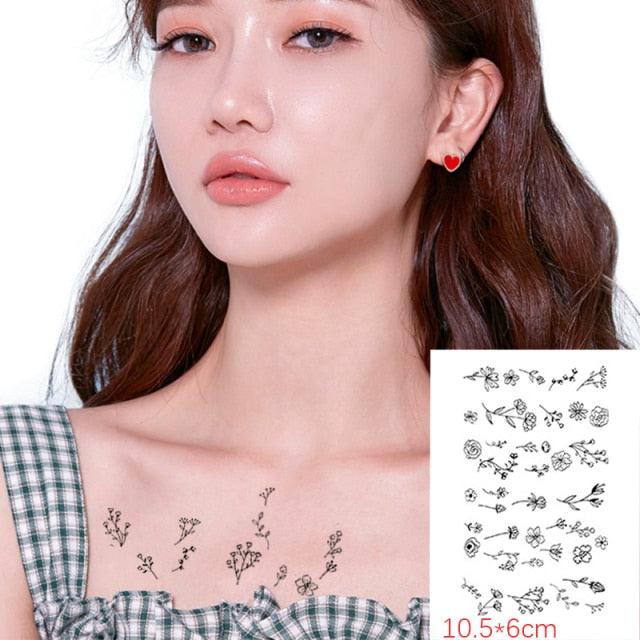 Modern Small Tattoo Sun Moon Heart Waterproof Temporary Tattoos High Quality Design For Womens -Temporary tattoos- Melted Glam LLC