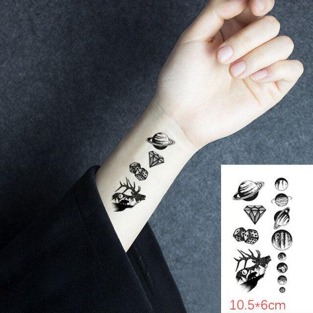 Modern Small Tattoo Sun Moon Heart Waterproof Temporary Tattoos High Quality Design For Womens -Temporary tattoos- Melted Glam LLC