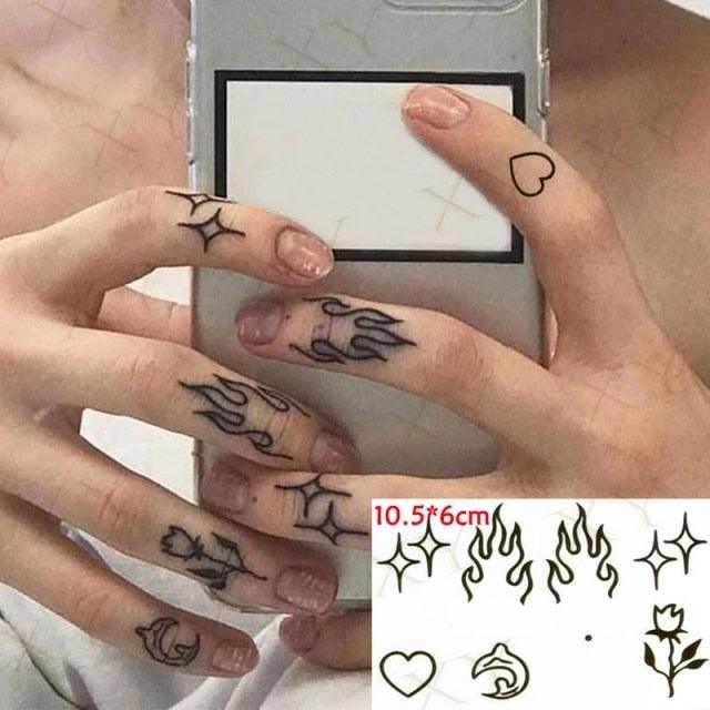 Modern Small Tattoo Sun Moon Heart Waterproof Temporary Tattoos High Quality Design For Womens -Temporary tattoos- Melted Glam LLC