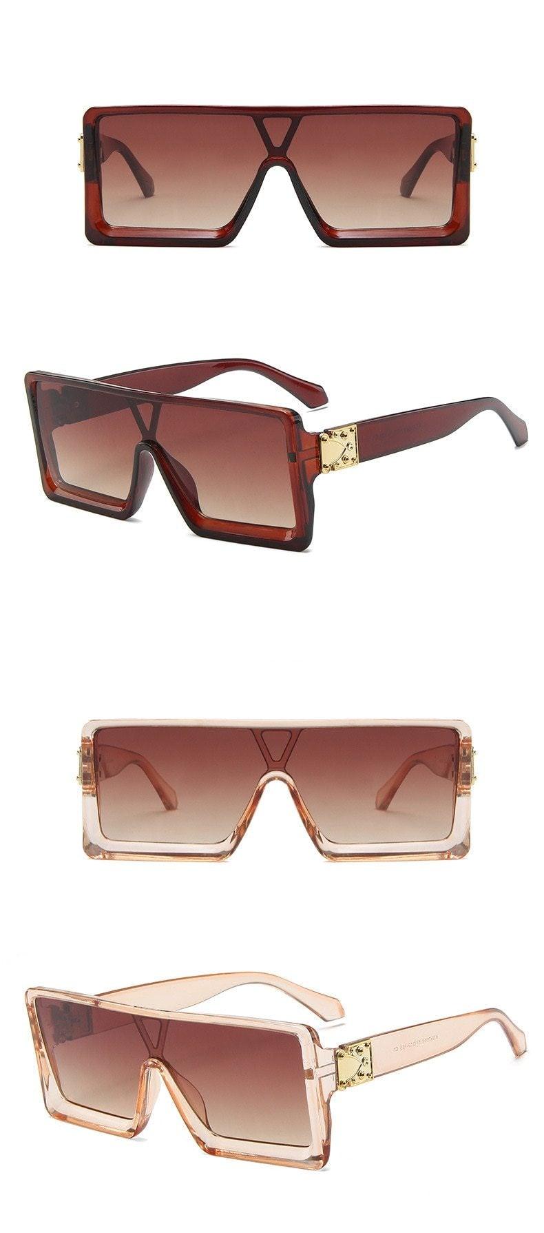New Design New Stylish New Classic New Black & White Square Shape Sunglasses For Women New Fashionable Branded & Oversized Sun Glasses For Men New Luxury Shades Sunglasses For Men & Women -Sunglasses- Melted Glam LLC