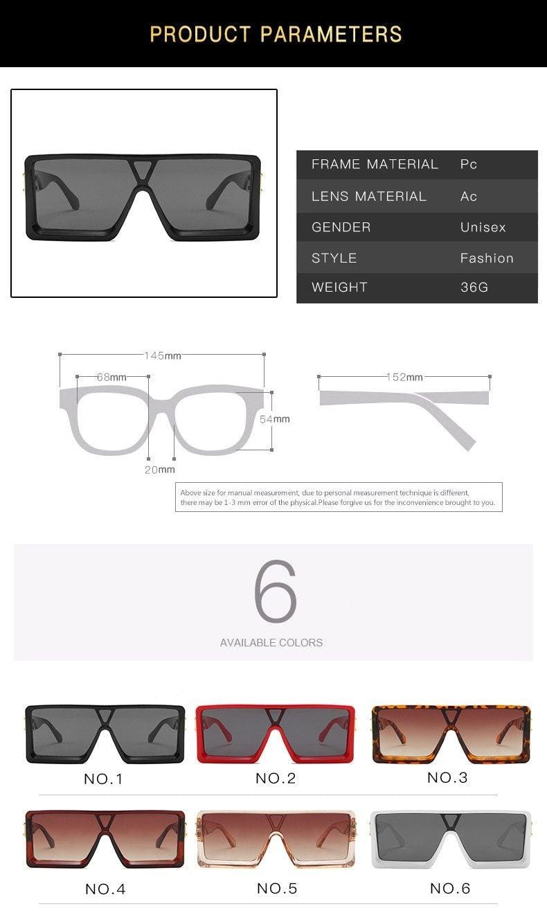 New Design New Stylish New Classic New Black & White Square Shape Sunglasses For Women New Fashionable Branded & Oversized Sun Glasses For Men New Luxury Shades Sunglasses For Men & Women -Sunglasses- Melted Glam LLC