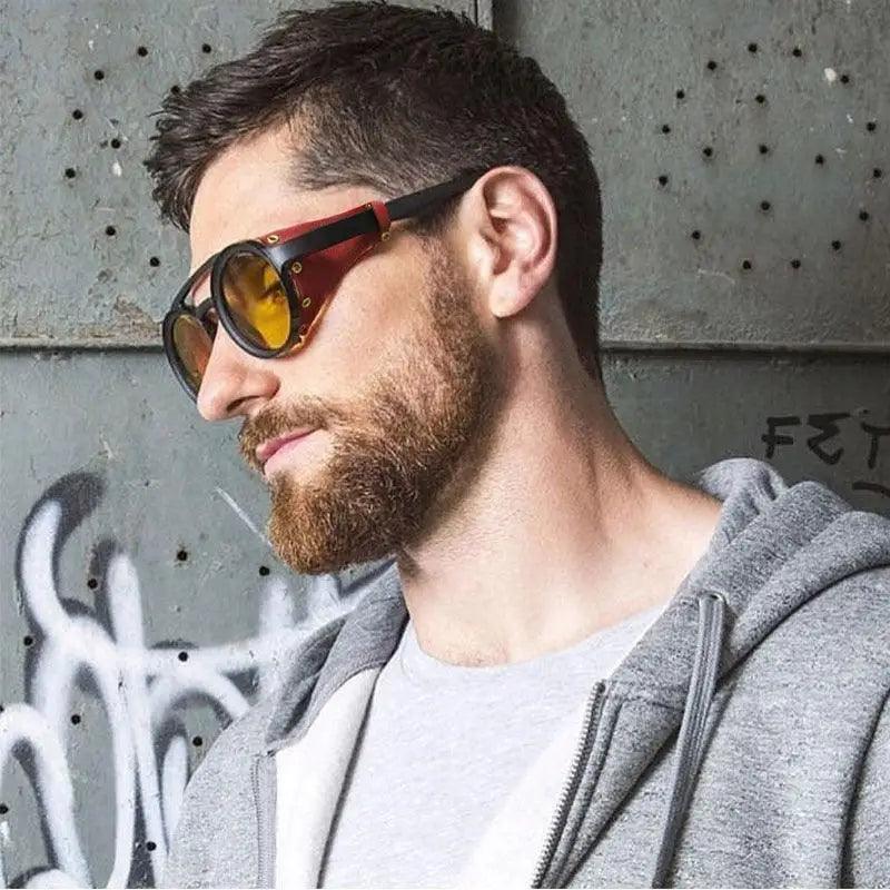 New Retro Sunglasses Unique Design Round Frame Vintage Style Sunglasses UV400 For Men -Sunglasses- Melted Glam LLC