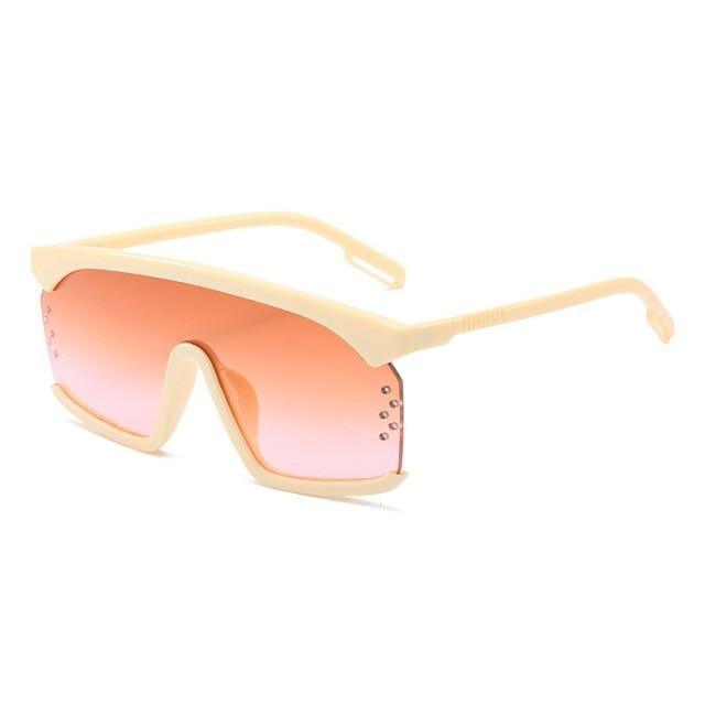 Oversized Shield Sunglasses for Women Men Square Rimless Fashion Shades Sunglasses For Women & Men Elegant Shades For Women Popular Oversized Festival Trendy Sunglasses For Men & Women -Sunglasses- Melted Glam LLC