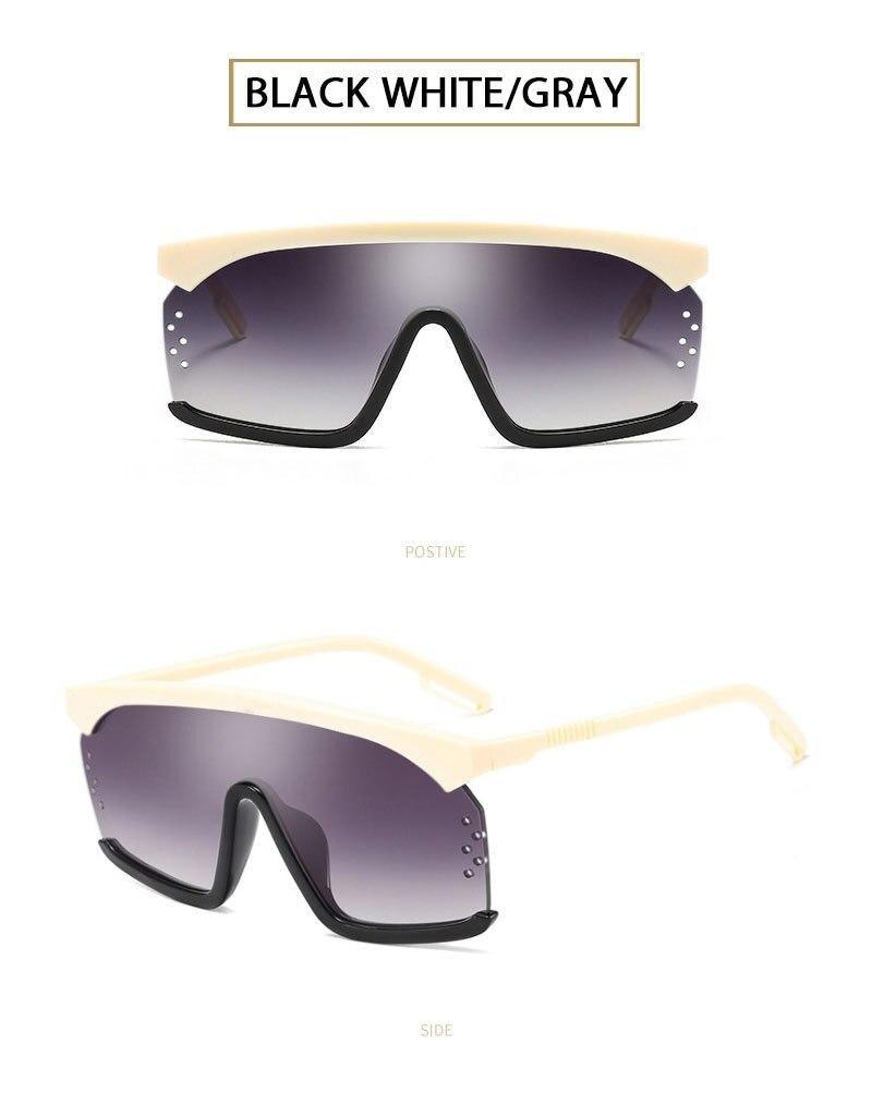 Oversized Shield Sunglasses for Women Men Square Rimless Fashion Shades Sunglasses For Women & Men Elegant Shades For Women Popular Oversized Festival Trendy Sunglasses For Men & Women -Sunglasses- Melted Glam LLC