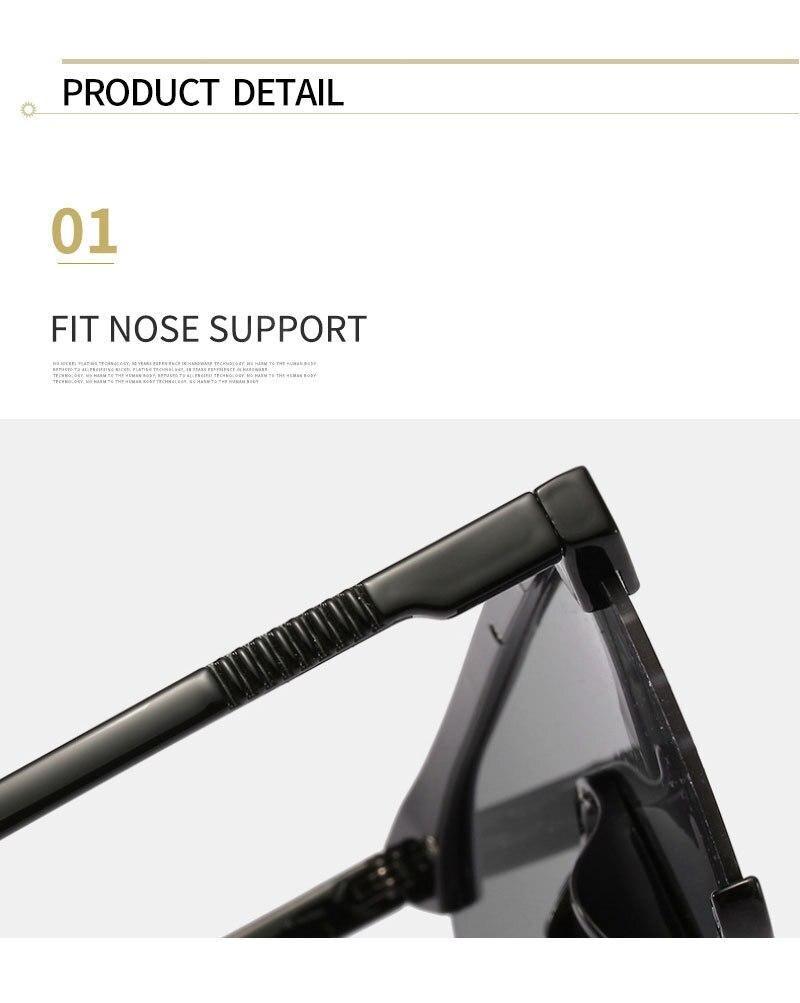 Oversized Shield Sunglasses for Women Men Square Rimless Fashion Shades Sunglasses For Women & Men Elegant Shades For Women Popular Oversized Festival Trendy Sunglasses For Men & Women -Sunglasses- Melted Glam LLC
