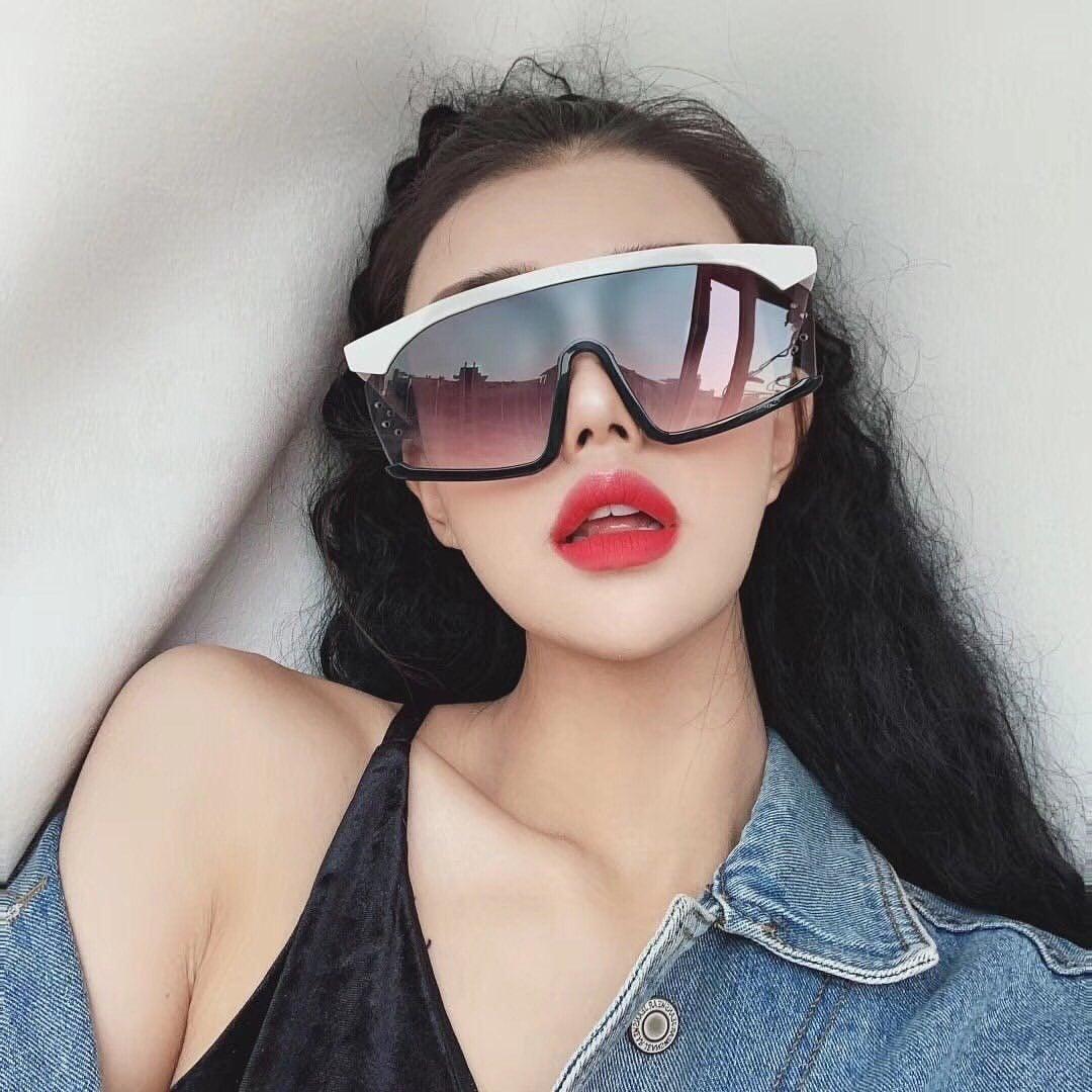 Oversized Shield Sunglasses for Women Men Square Rimless Fashion Shades Sunglasses For Women & Men Elegant Shades For Women Popular Oversized Festival Trendy Sunglasses For Men & Women -Sunglasses- Melted Glam LLC