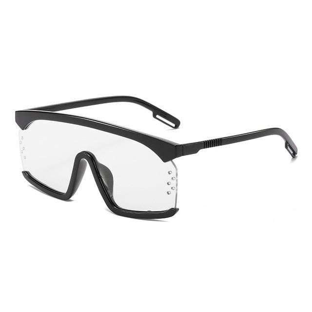 Oversized Shield Sunglasses for Women Men Square Rimless Fashion Shades Sunglasses For Women & Men Elegant Shades For Women Popular Oversized Festival Trendy Sunglasses For Men & Women -Sunglasses- Melted Glam LLC