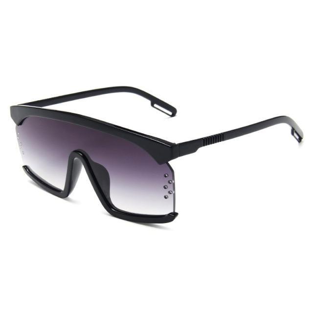Oversized Shield Sunglasses for Women Men Square Rimless Fashion Shades Sunglasses For Women & Men Elegant Shades For Women Popular Oversized Festival Trendy Sunglasses For Men & Women -Sunglasses- Melted Glam LLC