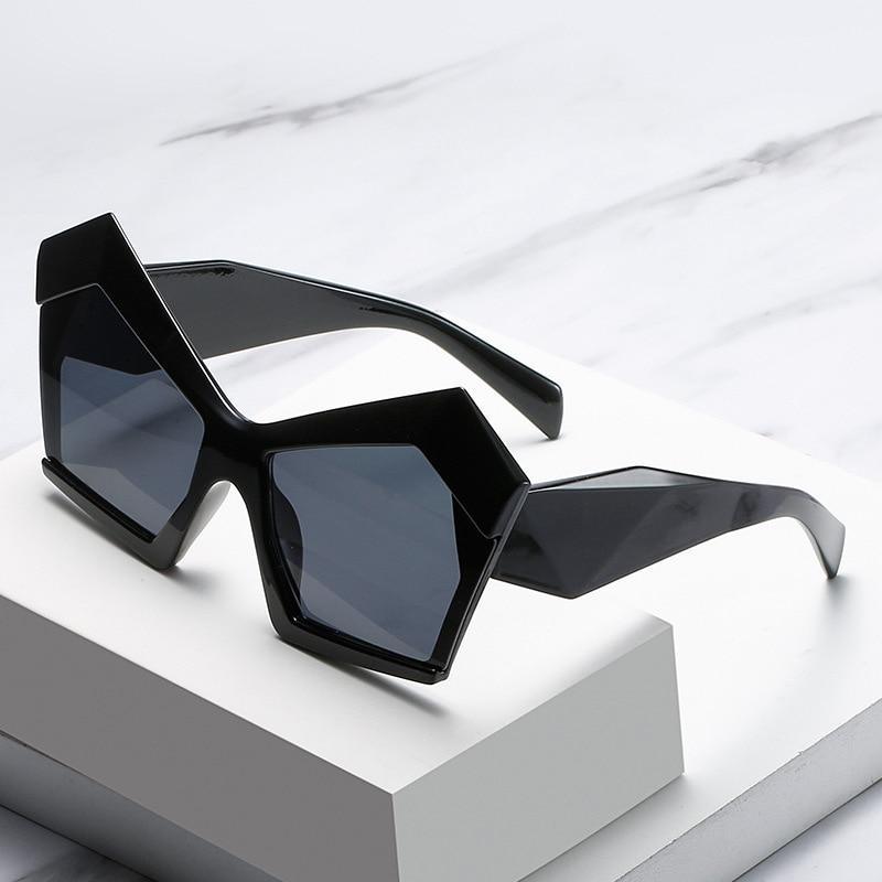 Oversized Square Cateye Polarized Sunglasses Big Trendy Style Fashionable Personality Big Frame Sunglasses New Fashionable & Popular Street Style Sunglasses For Women -Sunglasses- Melted Glam LLC