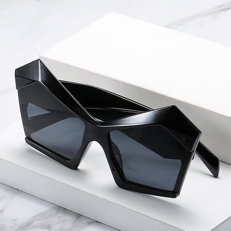 Oversized Square Cateye Polarized Sunglasses Big Trendy Style Fashionable Personality Big Frame Sunglasses New Fashionable & Popular Street Style Sunglasses For Women -Sunglasses- Melted Glam LLC