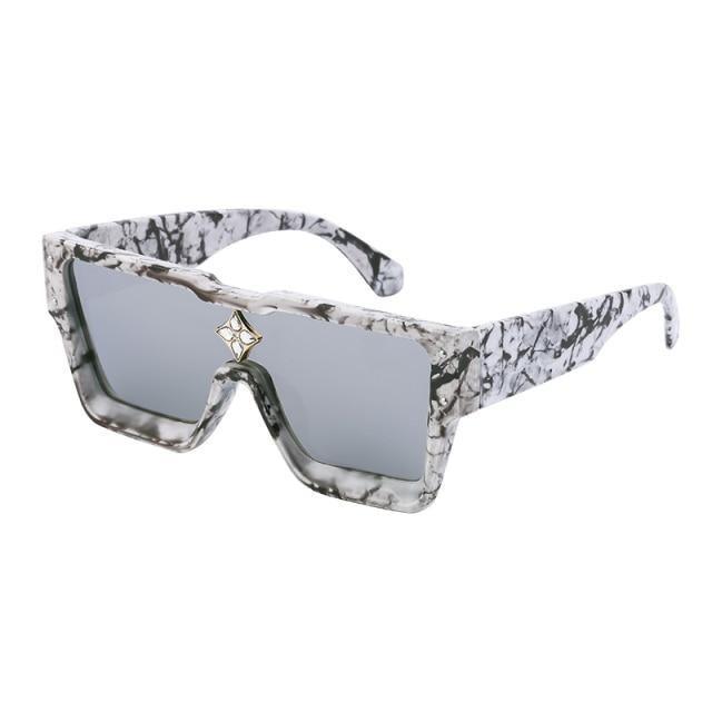 Oversized Square Rimless Shades UV400 Shape Sunglasses For Women New Fashionable New Big Frame Sun Glasses for Female New Latest Attractive Large Flat Top Eyewear For Unisex -Sunglasses- Melted Glam LLC