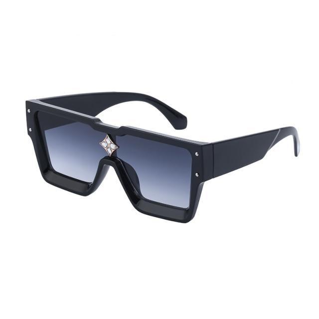 Oversized Square Rimless Shades UV400 Shape Sunglasses For Women New Fashionable New Big Frame Sun Glasses for Female New Latest Attractive Large Flat Top Eyewear For Unisex -Sunglasses- Melted Glam LLC