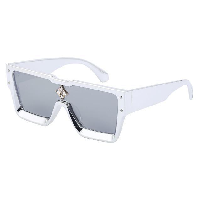 Oversized Square Rimless Shades UV400 Shape Sunglasses For Women New Fashionable New Big Frame Sun Glasses for Female New Latest Attractive Large Flat Top Eyewear For Unisex -Sunglasses- Melted Glam LLC