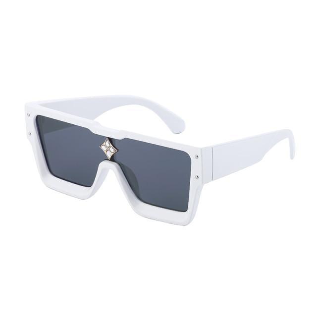 Oversized Square Rimless Shades UV400 Shape Sunglasses For Women New Fashionable New Big Frame Sun Glasses for Female New Latest Attractive Large Flat Top Eyewear For Unisex -Sunglasses- Melted Glam LLC