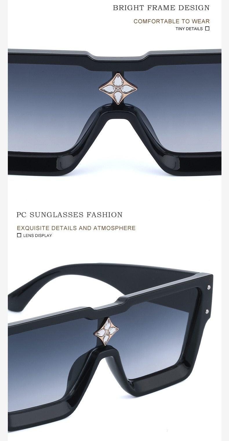 Oversized Square Rimless Shades UV400 Shape Sunglasses For Women New Fashionable New Big Frame Sun Glasses for Female New Latest Attractive Large Flat Top Eyewear For Unisex -Sunglasses- Melted Glam LLC