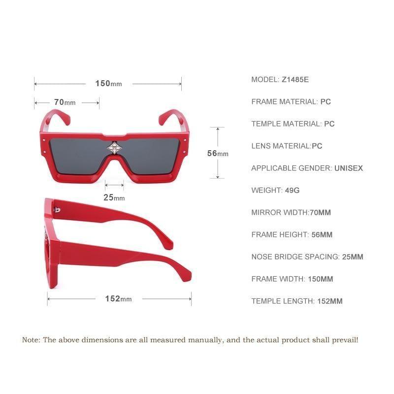 Oversized Square Rimless Shades UV400 Shape Sunglasses For Women New Fashionable New Big Frame Sun Glasses for Female New Latest Attractive Large Flat Top Eyewear For Unisex -Sunglasses- Melted Glam LLC
