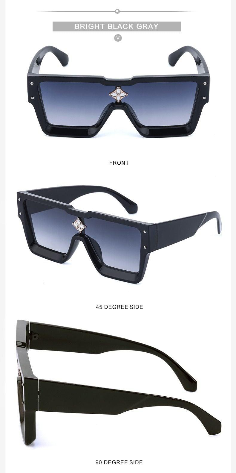 Oversized Square Rimless Shades UV400 Shape Sunglasses For Women New Fashionable New Big Frame Sun Glasses for Female New Latest Attractive Large Flat Top Eyewear For Unisex -Sunglasses- Melted Glam LLC