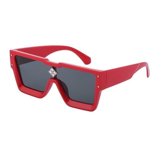 Oversized Square Rimless Shades UV400 Shape Sunglasses For Women New Fashionable New Big Frame Sun Glasses for Female New Latest Attractive Large Flat Top Eyewear For Unisex -Sunglasses- Melted Glam LLC