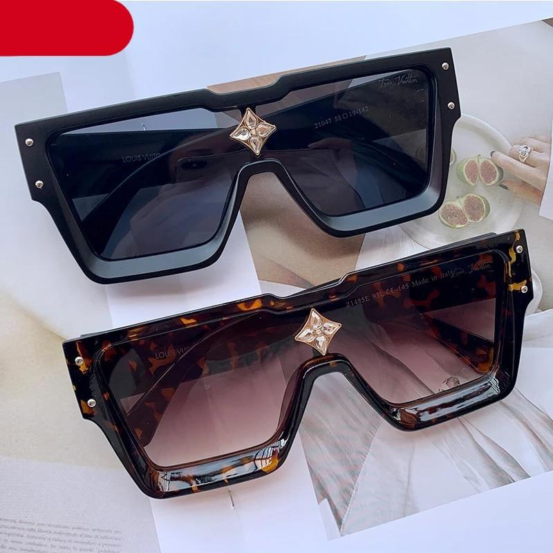 Oversized Square Shape Sunglasses For Women & Men New Luxury Design Sun Glasses For Female New Fashionable Large Frame Silver Mirror Eyewear -Sunglasses- Melted Glam LLC