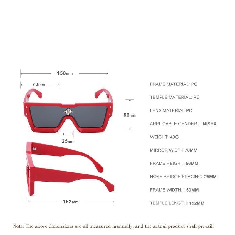 Oversized Square Shape Sunglasses For Women & Men New Luxury Design Sun Glasses For Female New Fashionable Large Frame Silver Mirror Eyewear -Sunglasses- Melted Glam LLC
