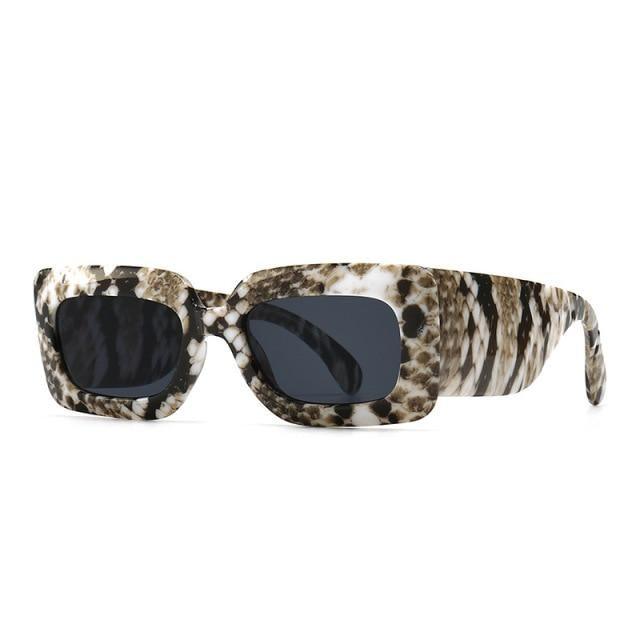 Oversized Square Sunglasses Classic Square Sunglasses For Men & Women Sun Glasses In Snake Pattern For Traveling Shades Female -Sunglasses- Melted Glam LLC