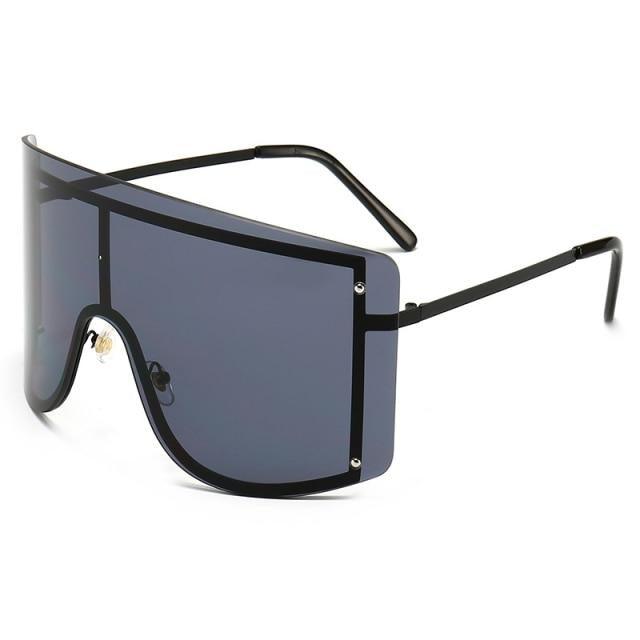Oversized Women Blue & Yellow Gradient Sunglasses Fashionable Rimless In Metal For Female New Shades Personality Eyewear -Sunglasses- Melted Glam LLC