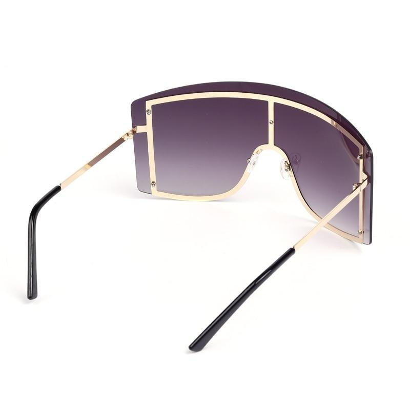 Oversized Women Blue & Yellow Gradient Sunglasses Fashionable Rimless In Metal For Female New Shades Personality Eyewear -Sunglasses- Melted Glam LLC