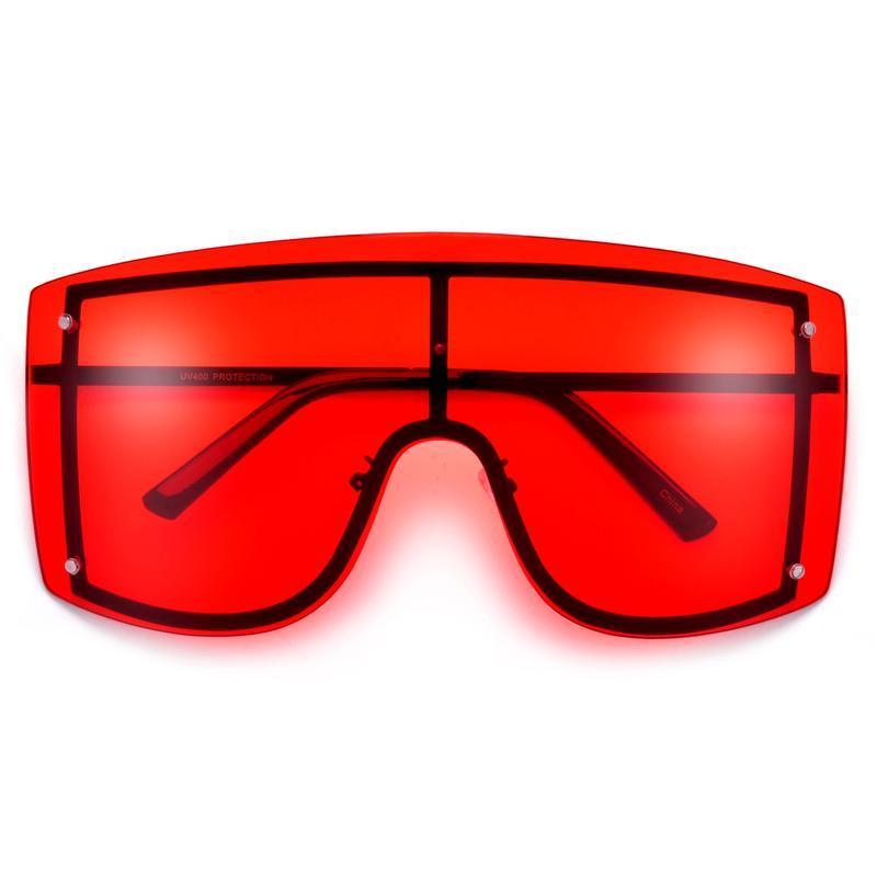 Oversized Women Blue & Yellow Gradient Sunglasses Fashionable Rimless In Metal For Female New Shades Personality Eyewear -Sunglasses- Melted Glam LLC
