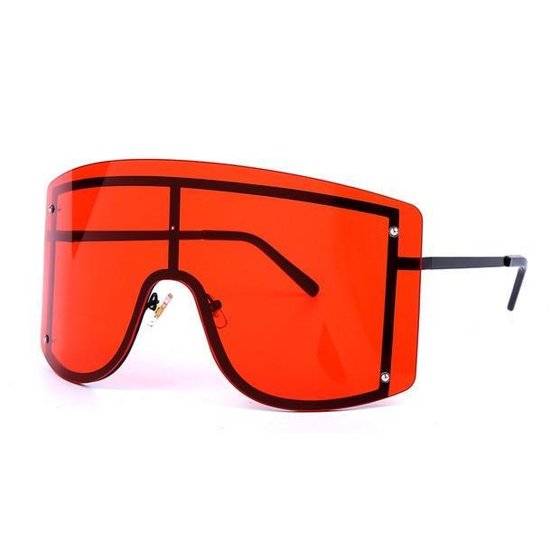 Oversized Women Blue & Yellow Gradient Sunglasses Fashionable Rimless In Metal For Female New Shades Personality Eyewear -Sunglasses- Melted Glam LLC