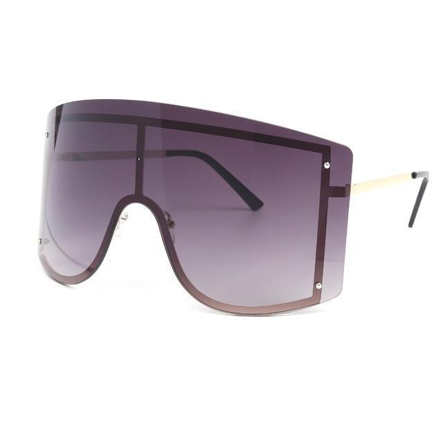 Oversized Women Blue & Yellow Gradient Sunglasses Fashionable Rimless In Metal For Female New Shades Personality Eyewear -Sunglasses- Melted Glam LLC
