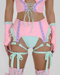 Cotton Candy Garter Belt Bikini Bottoms -Bikini Bottoms- Melted Glam LLC