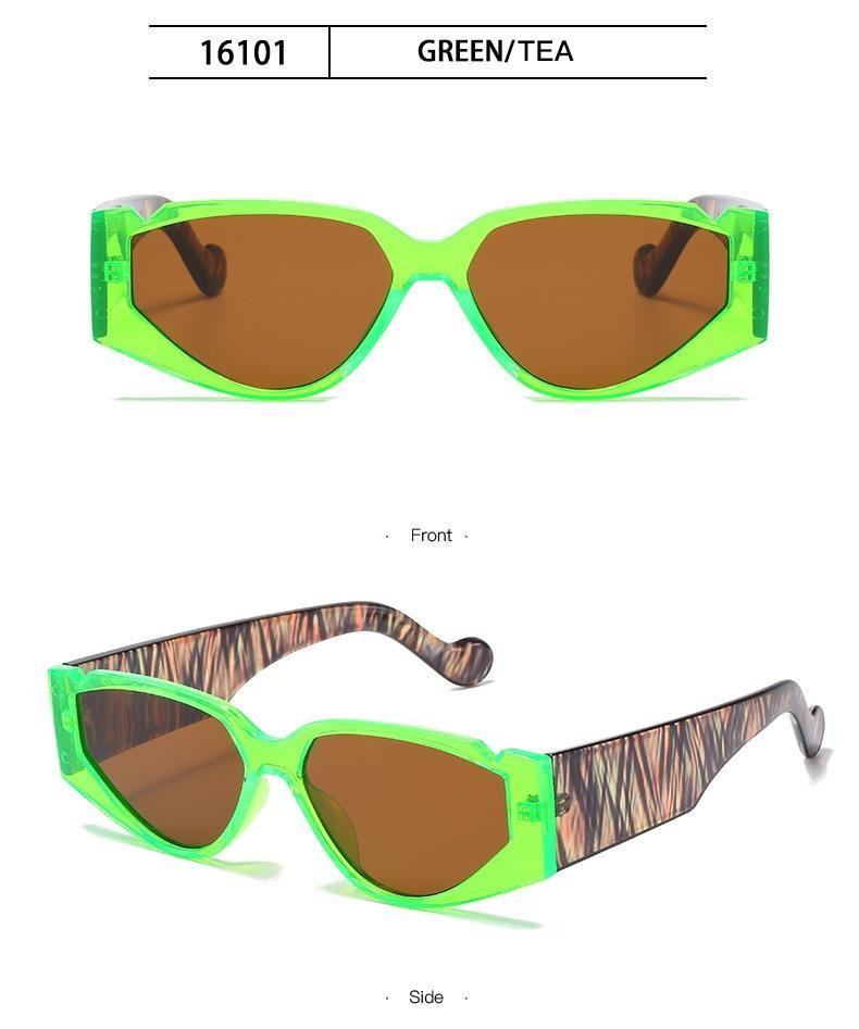 Polarized Oversized Fashion Vintage Eyewear Cat Eye Small Sunglasses For Women New Fashionable Triangle Retro Style Sunglasses For Men New Colorful Frames New Sun Glasses -sunglasses- Melted Glam LLC