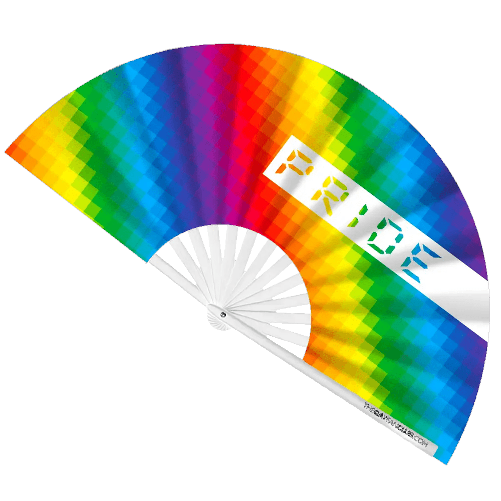 Pride Rainbow Fan -Hand Fan- Melted Glam LLC